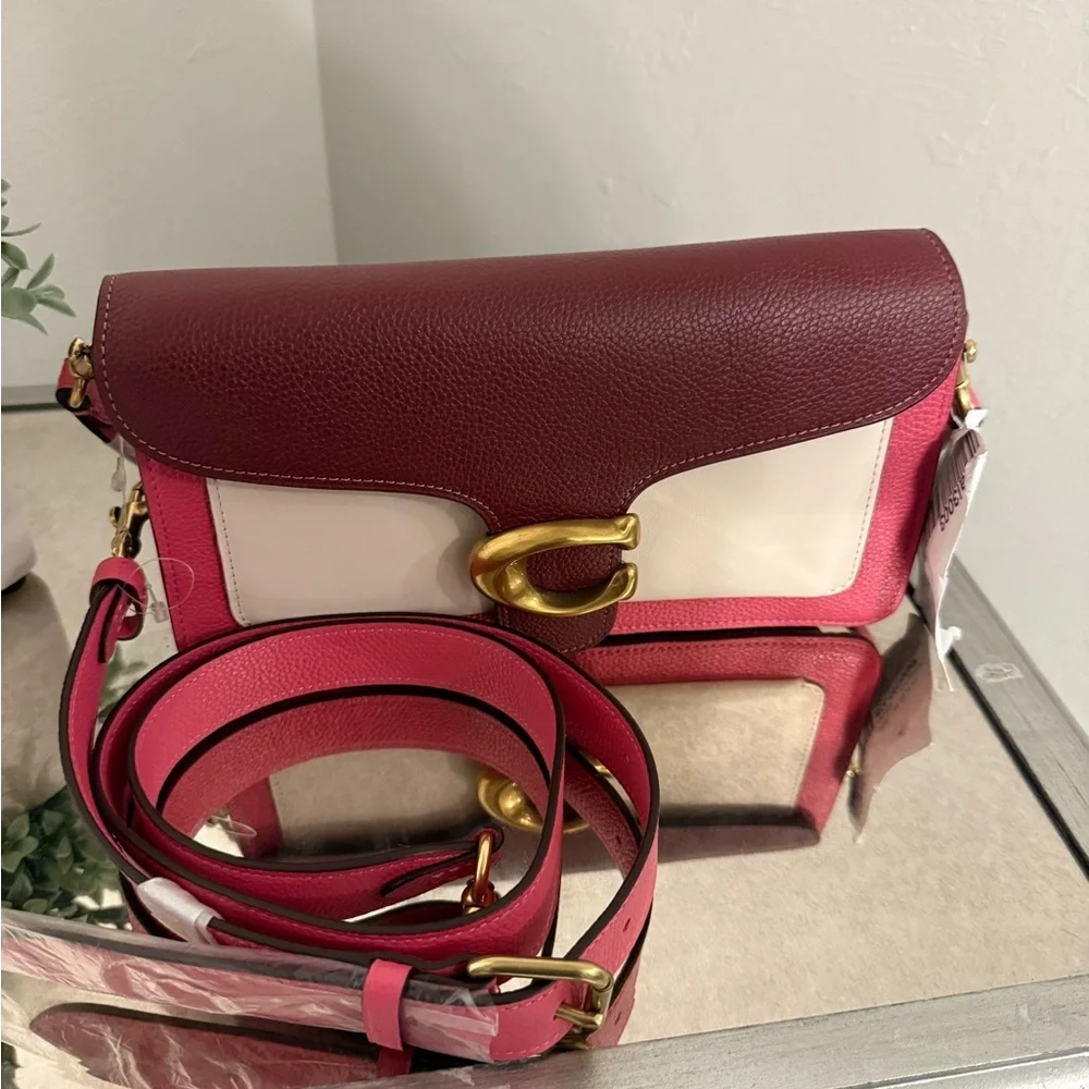 Coach Taby 26 Color-Block Leather Shoulder Bag